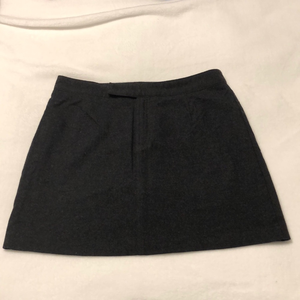 Charcoal Gray Wool Skirt
